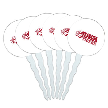 University of West Alabama Secondary Logo Cupcake Picks Toppers Decoration Set of 6