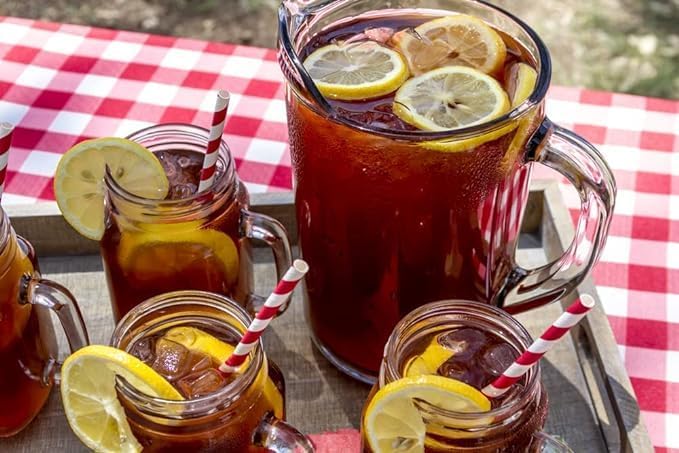 Unsweetened Black Iced Tea, Real Brewed, Caffeinated, Pure And Natural, No Artificial Flavors Or Colors (64Oz Pack Of 1) By Sout