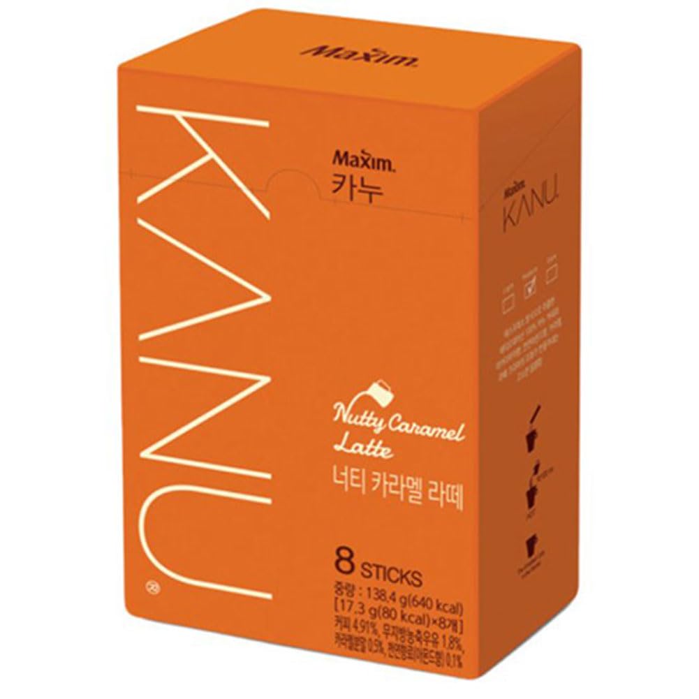 Maxim Kanu Tiramisu Latte 8 Sticks, Vanilla Latte 8 Sticks, Dolce Latte 8 Sticks, Mint Choco Latte 8 Sticks