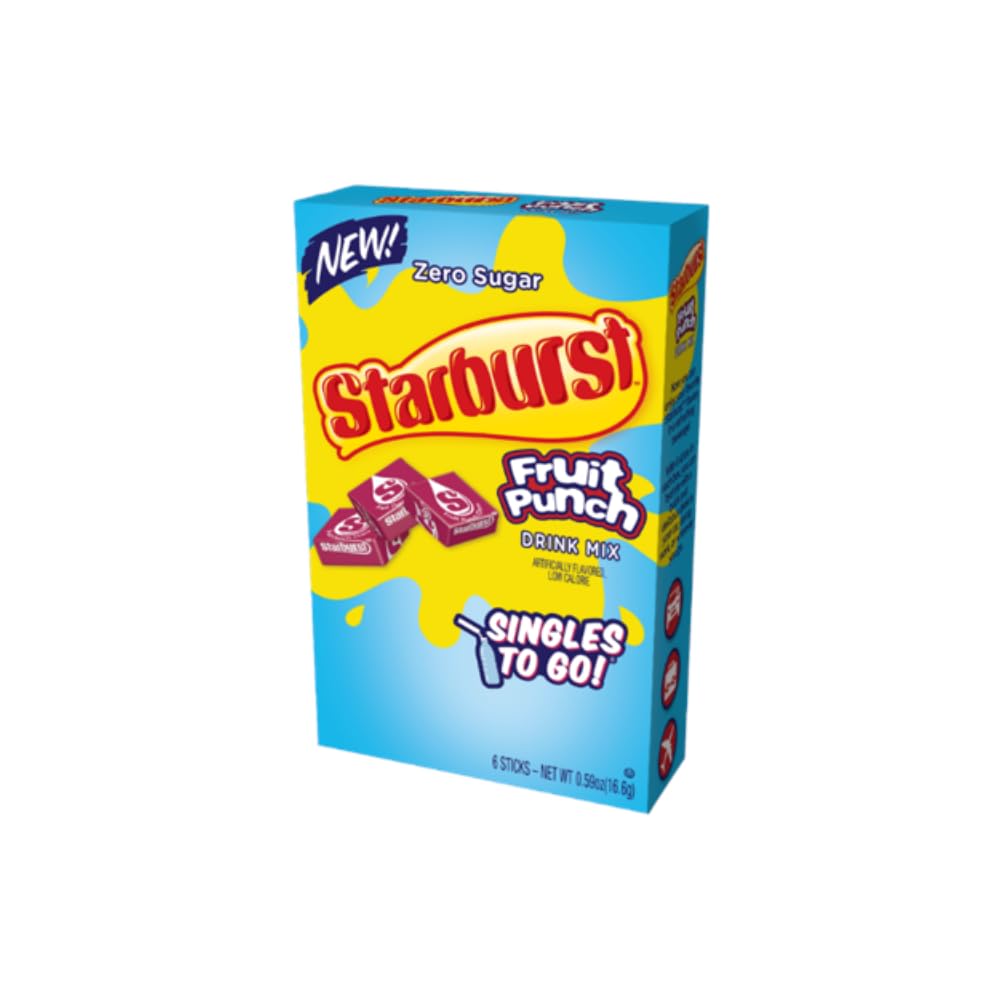 SINGLES TO GO! Fruit Punch Variety Pack (Sunkist, & Starbust) (3 of each) Variety Pack