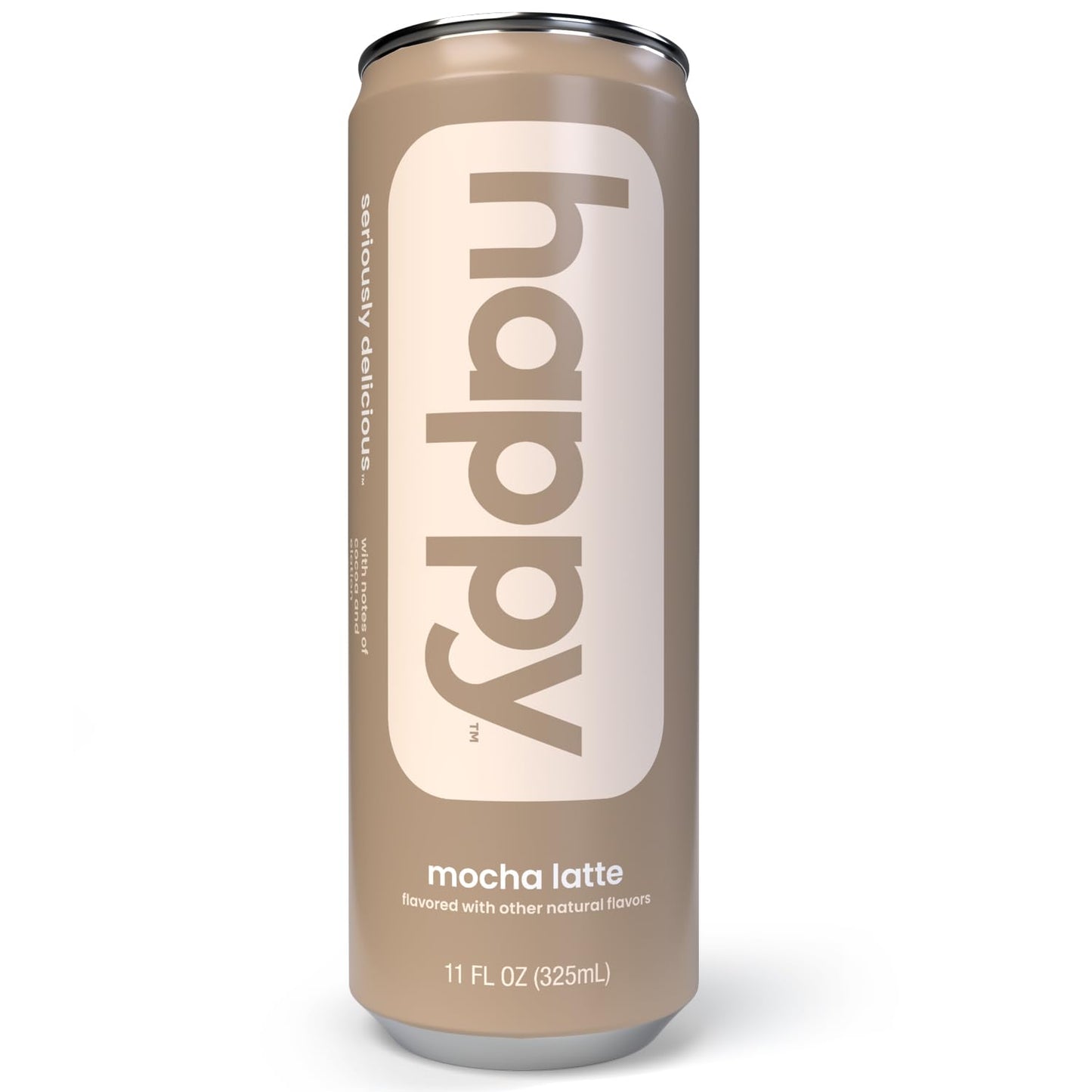 Happy Coffee Canned Mocha, Caramel, Vanilla Latte, 11 Oz. Cans, 4 Count, 100% Arabica Beans, No Artificial Flavors Or Sweeteners