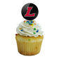 Lewis University Secondary Logo Cupcake Picks Toppers Decoration Set Of 6