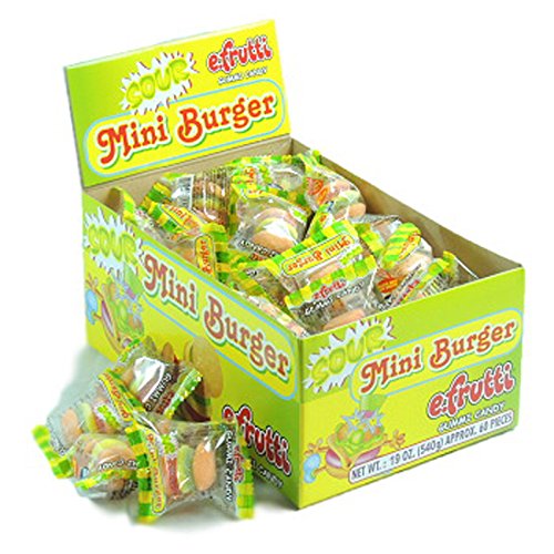 E.Frutti, Sour Mini Burger Gummi, Count 60 (0.31 Oz) - Sugar Candy / Grab Varieties & Flavors