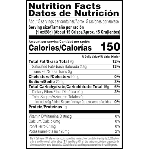 Pringles Potato Crisps Chips, Lunch Snacks, On-The-Go Snacks, Lightly Salted, 5.2oz Can (1 Can)