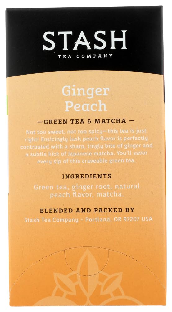 Stash Tea Green Ginger Peach Matcha (Pack of 2)