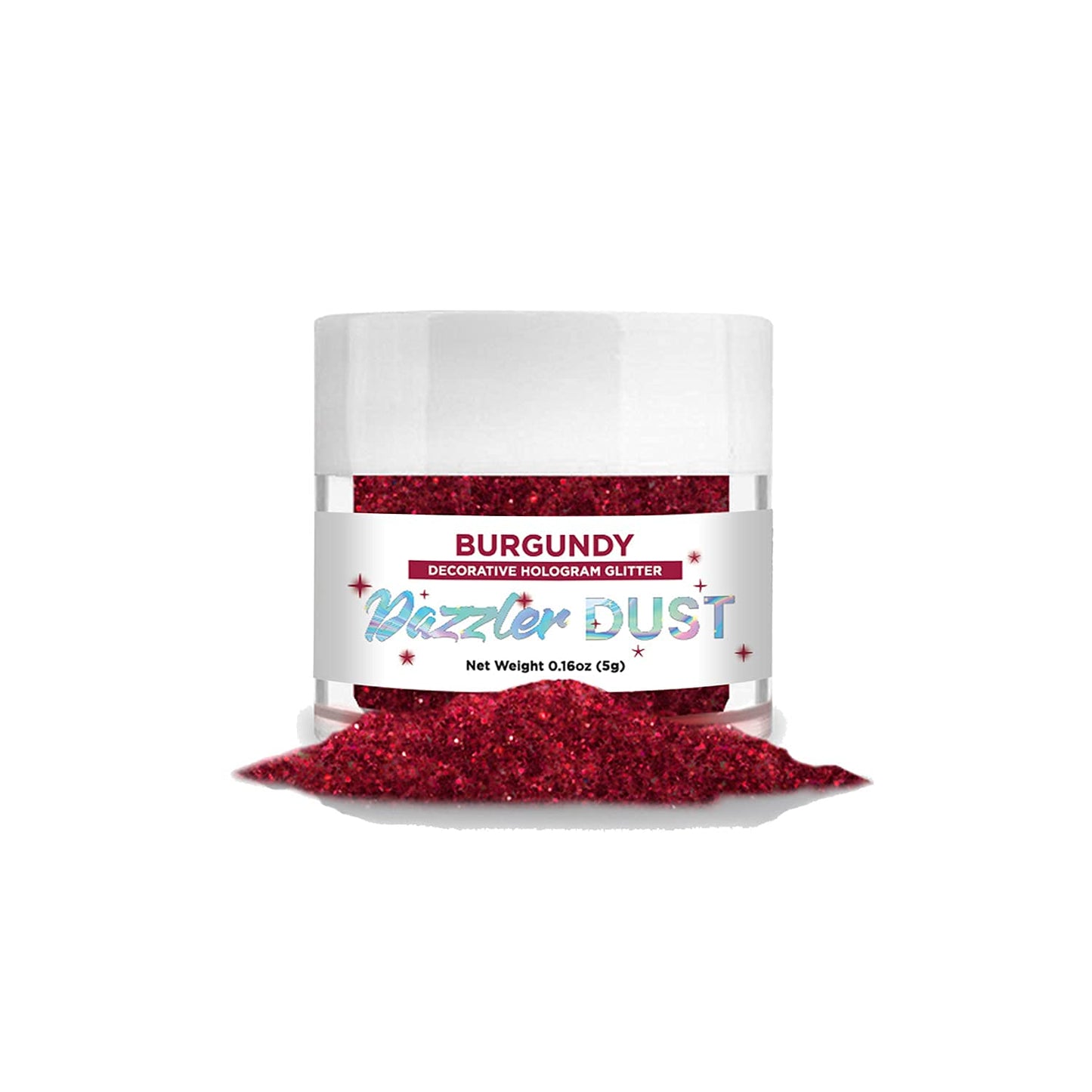 BAKELL Burgundy Red Art & Craft Glitter, 5g Jar | DAZZLER DUST | Non-Toxic Decorating Glitter | Arts, Crafts, Slime, Glue, Paint