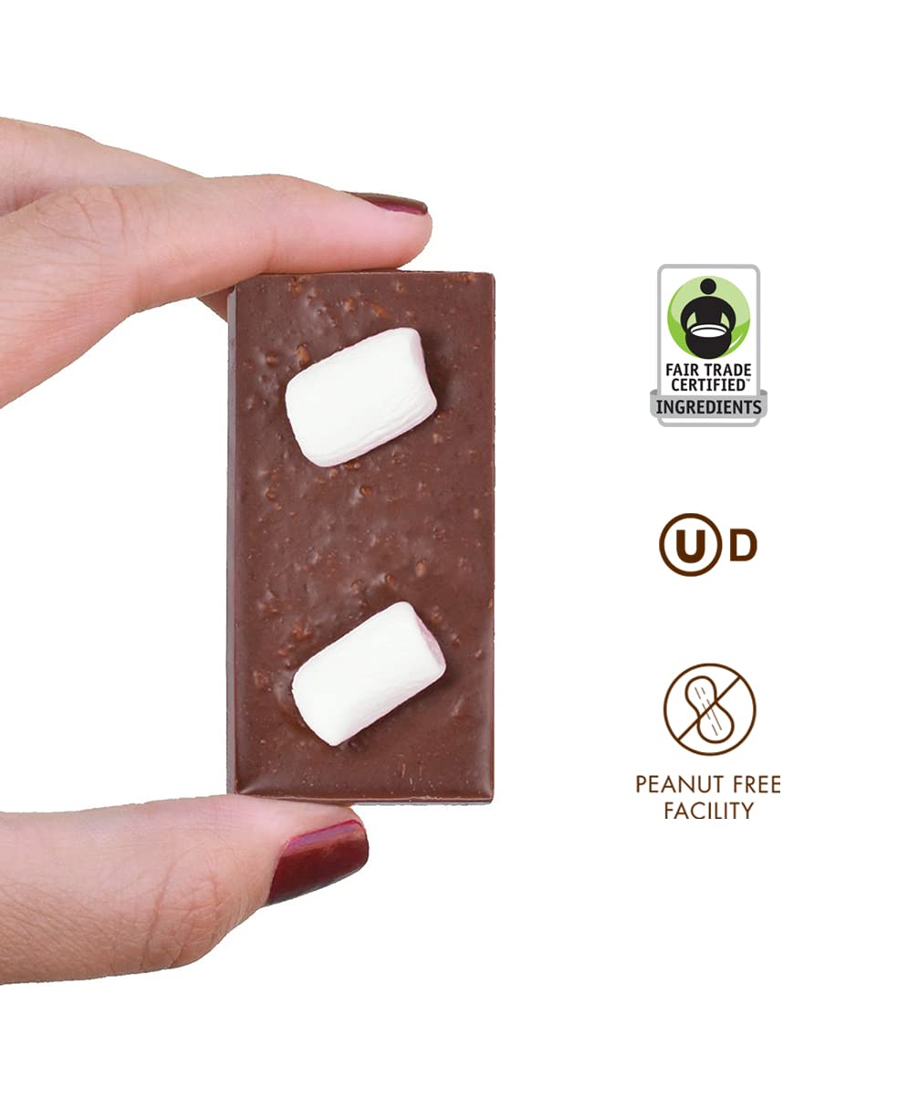 Chuao Chocolatier Oh My S'Mores Milk Chocolate Mini Bars | Gourmet Marshmallow Graham Cracker No Preservatives | For Gift Basket