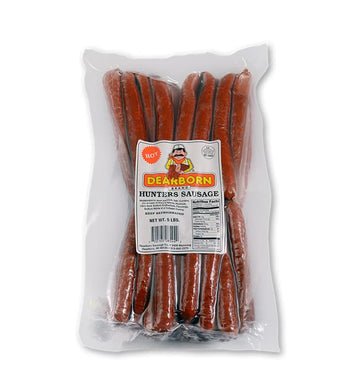 Delicious Dearborn Brand Hot Hunter Sausage - 5 lbs of Pre-Cooked Beef and Pork, Gluten-Free