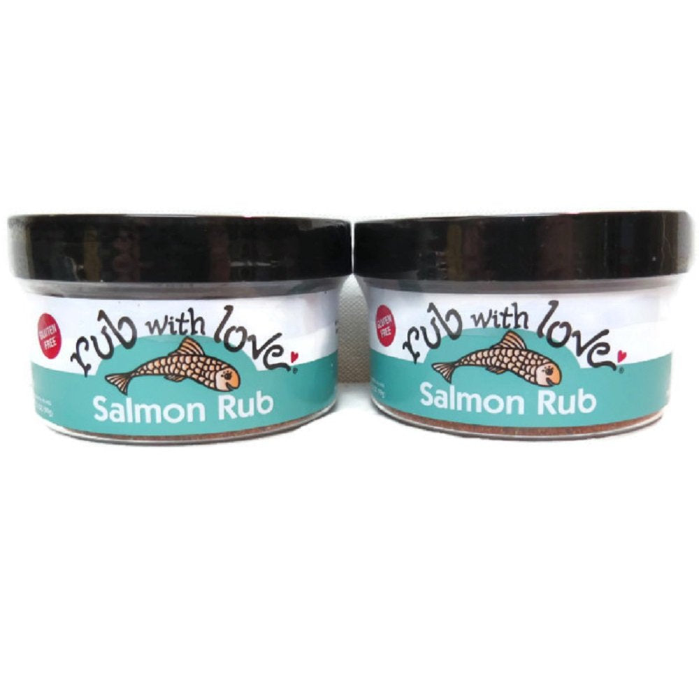 Rub with Love Salmon Rub Seasoning - 3.5 oz Jars, Pack of 2