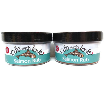 Rub with Love Salmon Rub Seasoning - 3.5 oz Jars, Pack of 2
