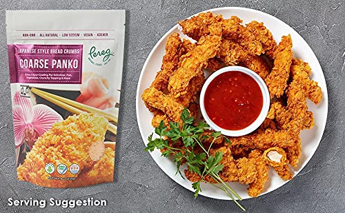 Pereg Coarse Japanese Panko Bread Crumbs (9 Oz) - Breadcrumbs with Coarse Crispy Texture - for Crunchy Coating & Stuffing - Schn