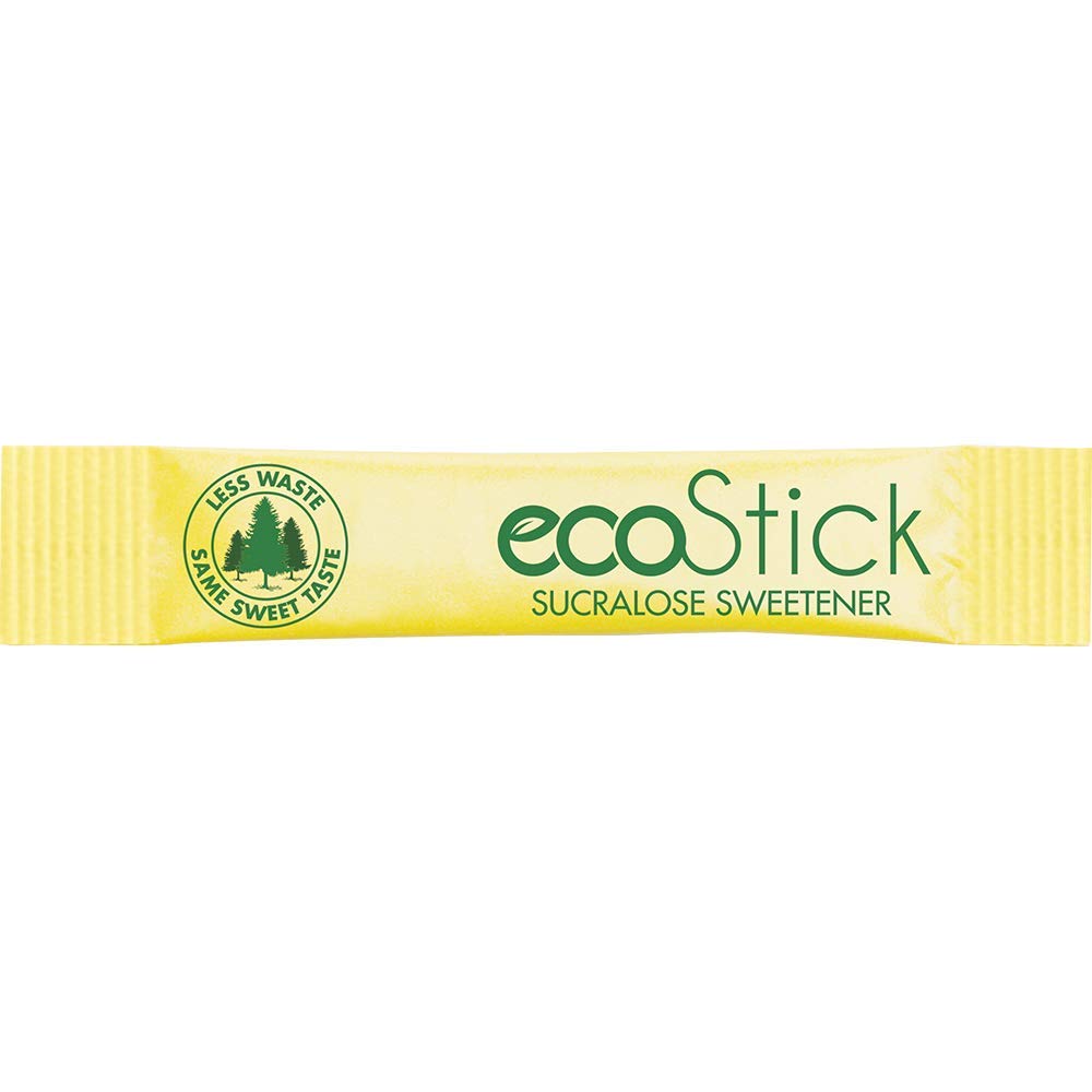 Ecostick Zero Calorie Sweetener Packets | Yellow Sucralose | 2000 Count | Gluten Free