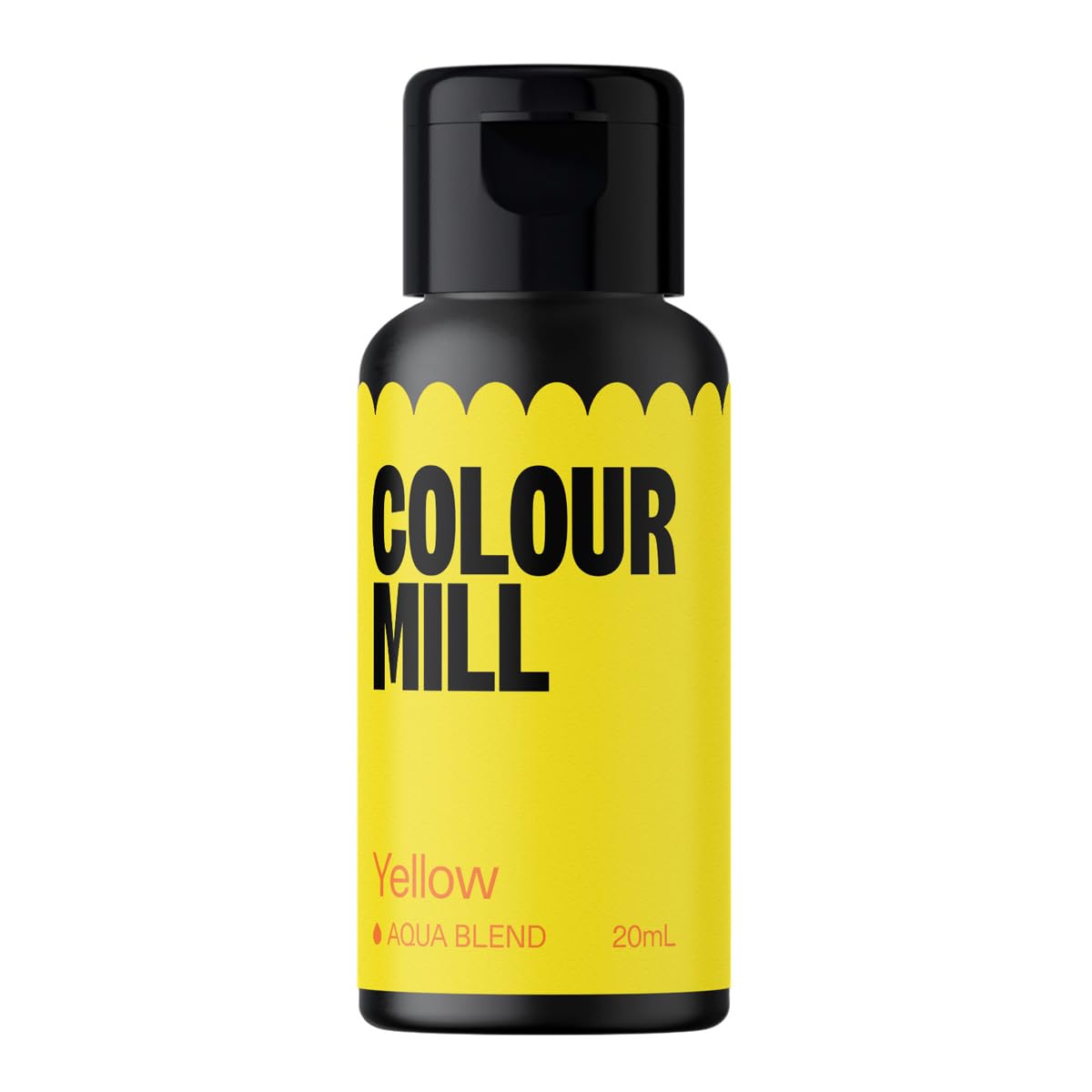 Colour Mill Aqua Blend Food Coloring, 20ml, Water-Based, Yellow, Model CMA20LYW