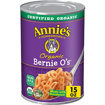 Annie's Organic Bernie O's, Canned Pasta in Tomato and Cheese Sauce, 15 oz