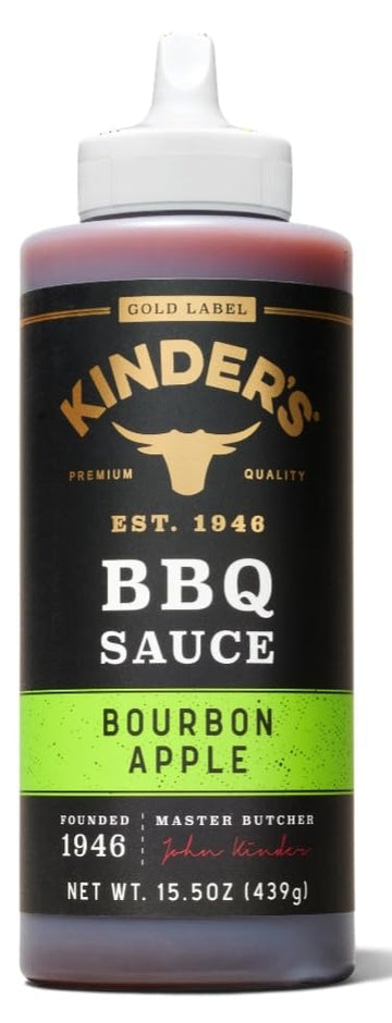 KINDERS spirit-inspired flavor Apple BBQ Sauce & Founders Reserve BBQ Sauce, 15.5oz Each, Ideal for Grilling and Marinades