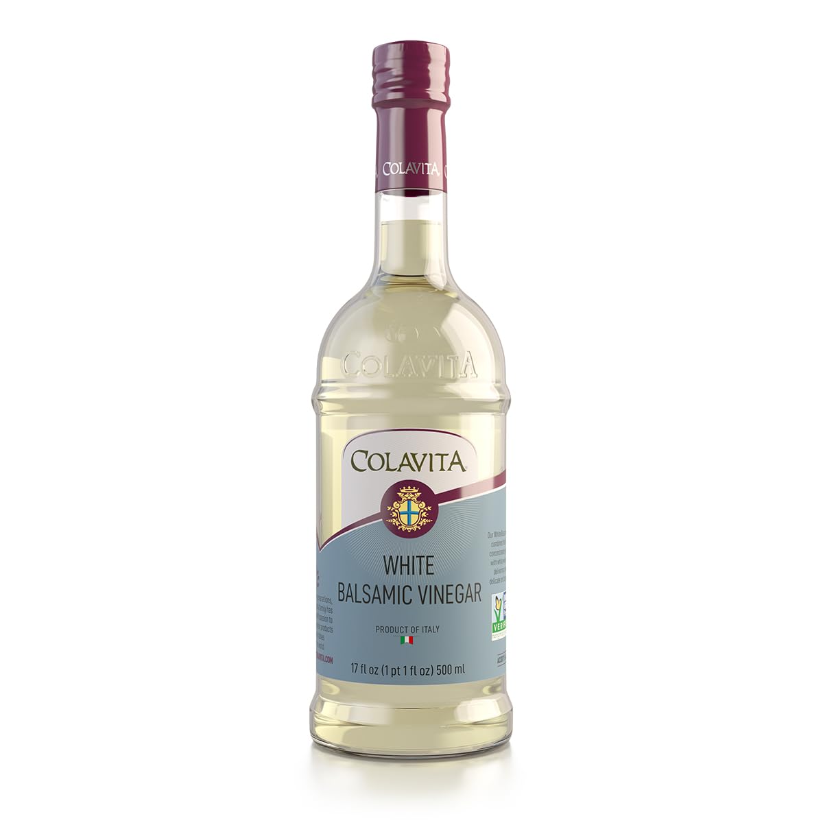 COLAVITA Balsamic Vinegar Classic White 17 Fl Oz - Ideal for Dressings and Marinades