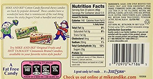 LYZAS SWEETS &   Mike & Ike Gift Packs - 3 Theater Boxes, 4.25 oz, Cotton Candy Flavor
