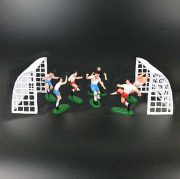 Qoadwem Soccer Cake Toppers - Resin Football Theme Decorations, Style 2, Model 5 for Birthday and Graduation Parties