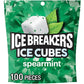 Ice Breakers Ice Cubes Spearmint Sugar Free Chewing Gum Pouch, 8.11 Oz (100 Pieces), (Packaging May Vary)