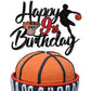 Basketball Happy 9Th Birthday Cake Topper 9 Nine Years Old Basketball Player Scene Cake Decoration Sport Theme Ninth Birthday Pa