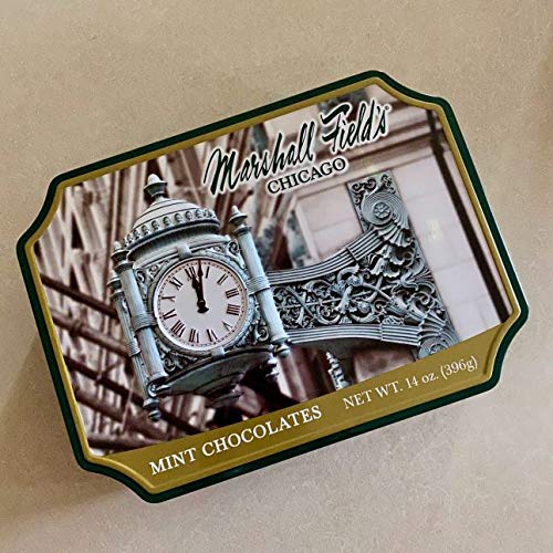 Frango Milk Chocolate Mints In Metal Tin (14 Oz.) Embossed Tin With Photo Of The Famous Chicago Marshall Field'S Clock., Makes A