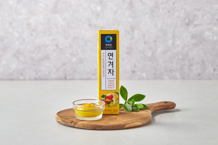 Bc233 Korean Enhanced Hot Mustard Paste, Hot Spicy Yellow Mustard Sauce In Tube (95G 3.35Oz)