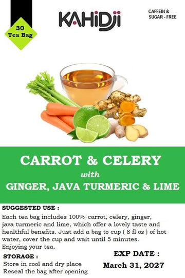 Carrot & Celery With Ginger, Java Turmeric & Lime Tea 30 Bags