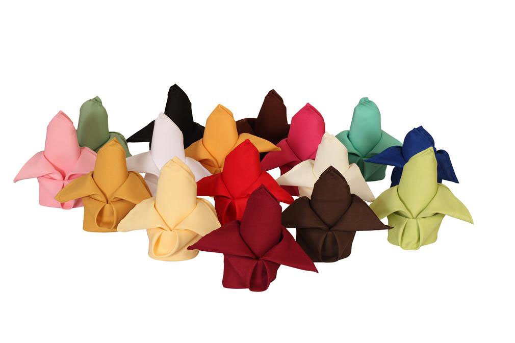 Your Chair Covers - 20 Inch Square Premium Polyester Cloth Napkins Oversized, Double Folded And Hemmed Table Napkins For Restaur