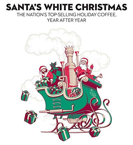 Barnies Santas White Christmas Coffee Pods Compatible with Keurig malt-inspired - A Festive Coffee Blend of Coconut  Vanilla  and Caramel Flavors - 100 count