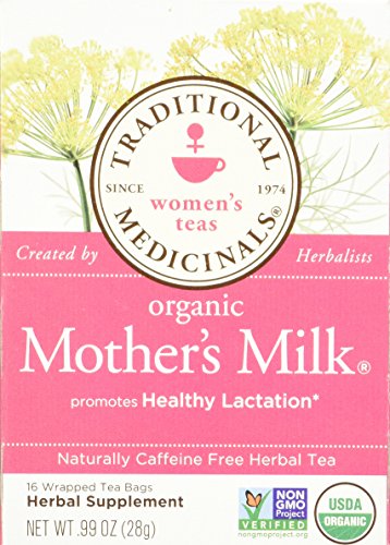 Traditional Medicinals Organic Mother   S Milk Herbal Tea, Promotes Healthy Lactation, (Pack Of 1) - 16 Tea Bags