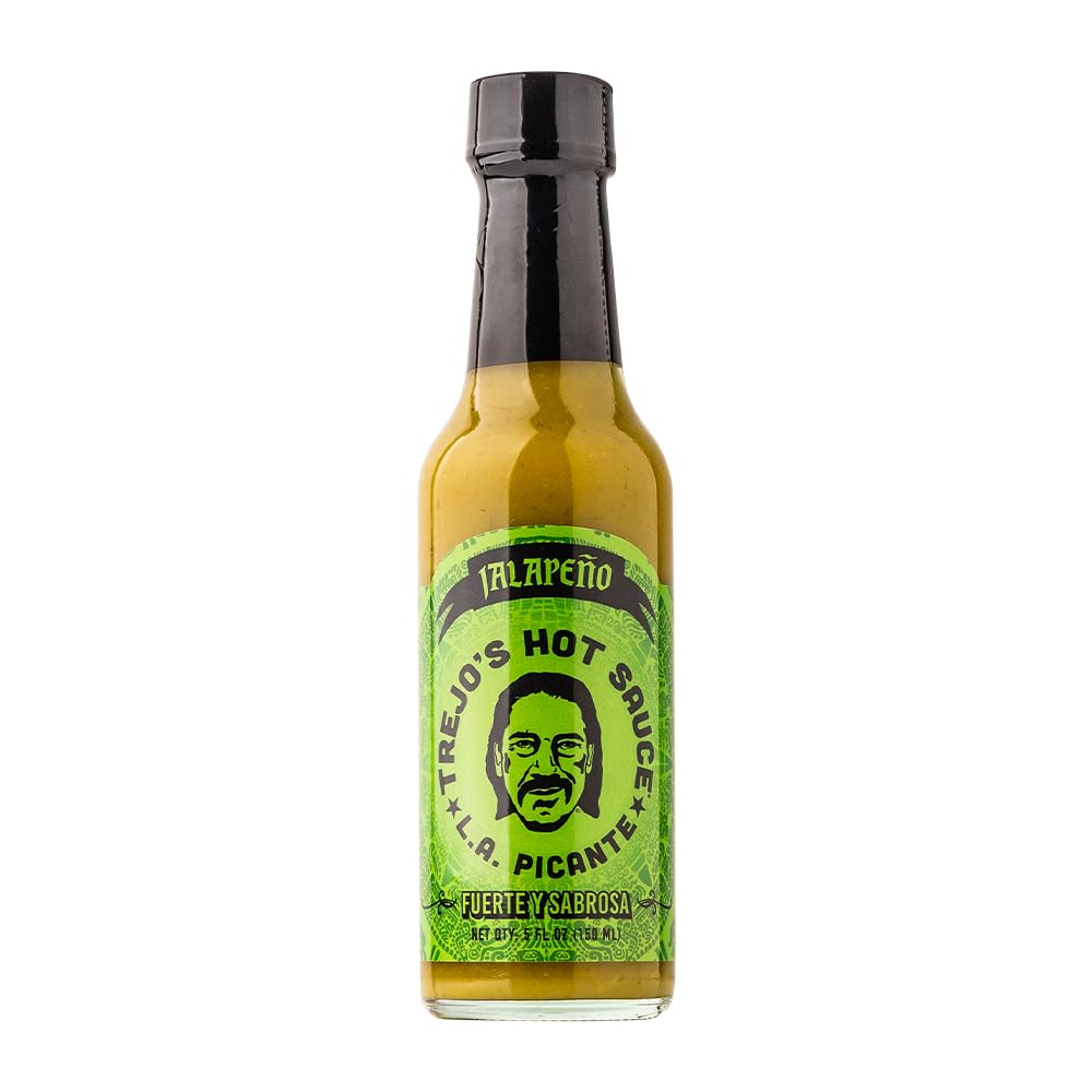 Trejos Tacos Jalapeño Hot Sauce | Zesty Flavor with Green Olives & Lime | 5 Fl Oz | Red | Non-GMO & Vegetarian