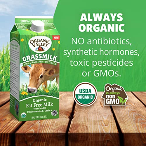Organic Valley Grassmilk Fat Free Milk, Organic, 64 Fl Oz
