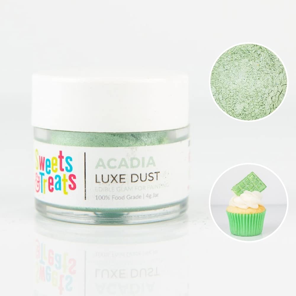 Bulk (20G) Luster Dust Edible Cake Decorations, Edible Luster Dust For Cakes Light Green Edible Luster Dust For Cupcake Decorations, Cake Drip, Edible Discomfort-Reducingt, Light Green Edible Shimmer Dust For Drinks