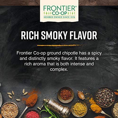 Frontier Co-op Ground Chipotle Peppers, 1-Pound Bulk, Smoky & Earthy Flavor, Ideal for Southwest & Mexican Dishes