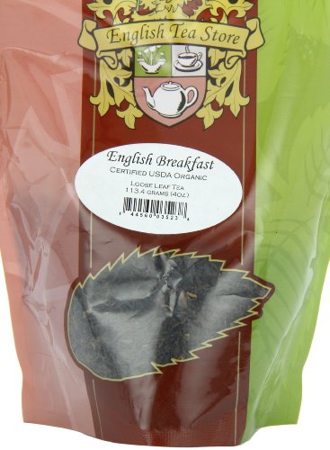 English Tea Store Loose Leaf, Organic English Breakfast Tea Pouches - 4Oz, 4 Ounce
