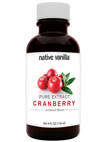 Native Vanilla - Pure Cranberry Extract - 4 Fl Oz - Pure Flavors And Extracts - Perfect For Cooking, Baking, And Dessert Craftin