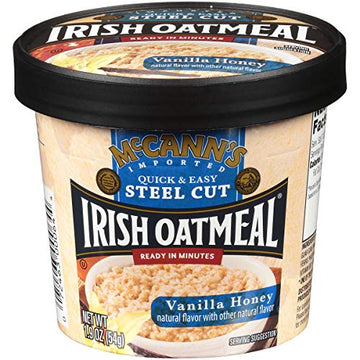 Mccanns Instant Oatmeal Cup Vanilla Honey 1.9 Ounce (Pack Of 12)