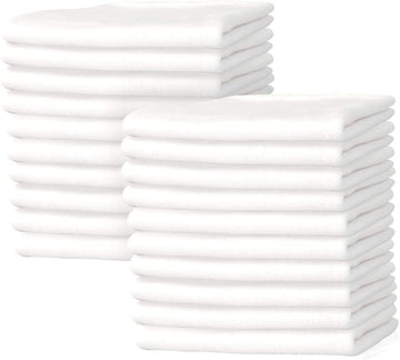 Nabob Wipers New Premium White T-Shirt Knit Rags, Exact Cut Pieces - 100% Cotton, Cloth Rags, Excellent For General Cleaning, Sp