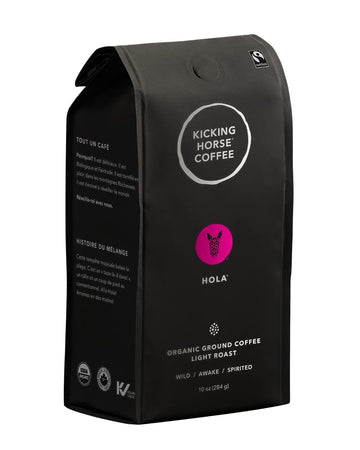 Kicking Horse Coffee, Hola, Light Roast, Ground, 10 Oz - Certified Organic, Fairtrade, Kosher Coffee