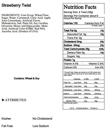 Strawberry Licorice - 3 Pack - Fat Free Old Fashioned Gourmet Licorice Twists - A Must Try Quality Licorice Candy With Unique Flavor Unlike Any Other - 1 1/2 Pounds Total