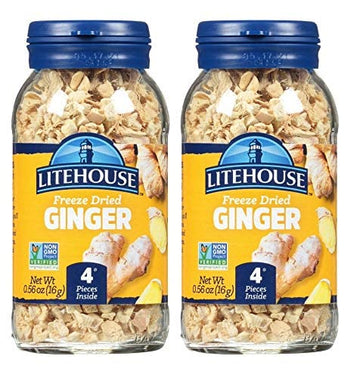 Litehouse Freeze Dried Ginger - Ginger Flakes, Substitute for Fresh Ginger, Perfect for Tea, Organic Dried Ginger Root, Non-GMO,