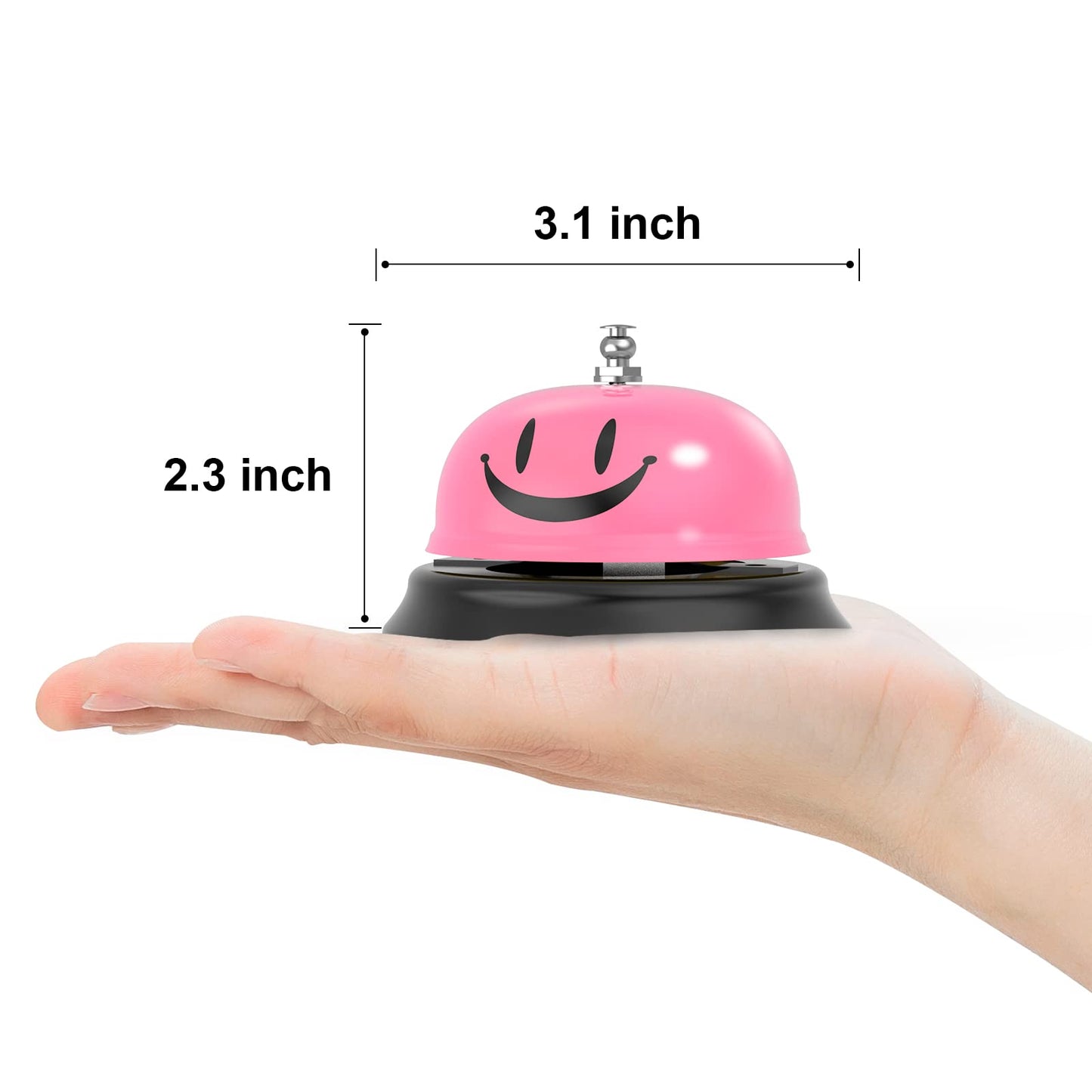 Call Bell, Service Bell Dinner Desk Bell For The Porter Kitchen Restaurant Bar Hotel Schools (2 Pack, Pink)