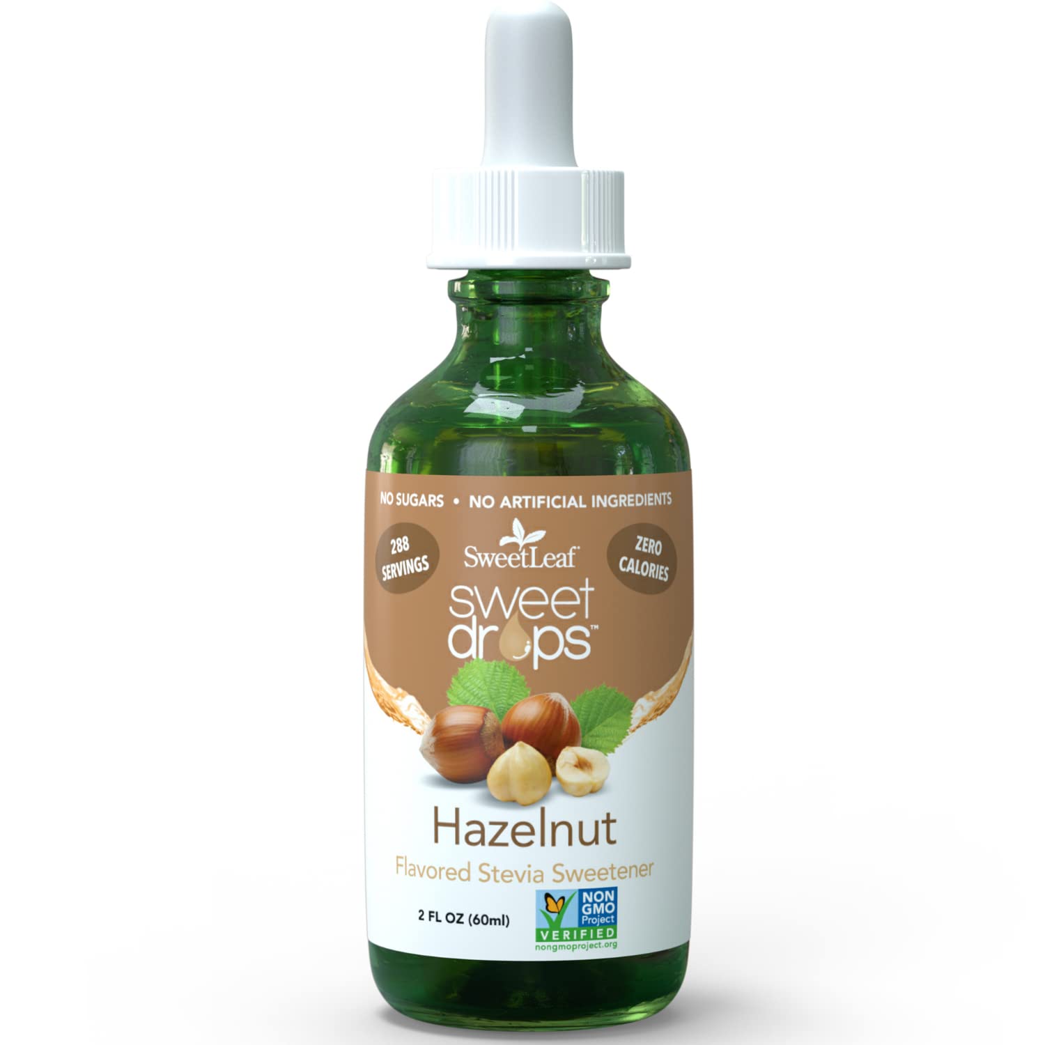 Sweetleaf Stevia Liquid Sweet Drops - Hazelnut Flavored Drops, Stevia Liquid Sweetener, Zero-Calorie, Sugar-Free Syrup Alternati