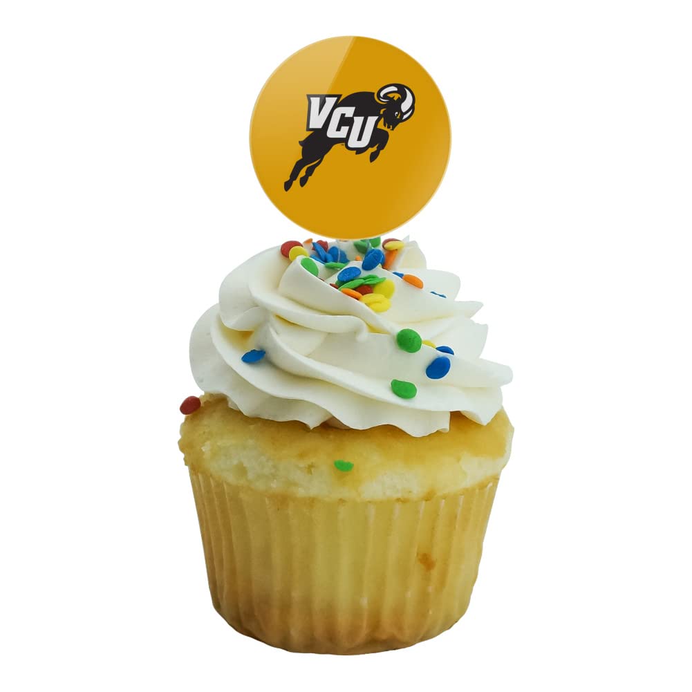 Virginia Commonwealth University Secondary Cupcake Picks Toppers Decoration Set Of 6