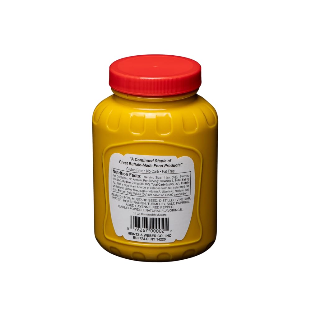Buffalo'S Own Weber'S Brand Original Horseradish Mustard 16Oz - Pack Of 6