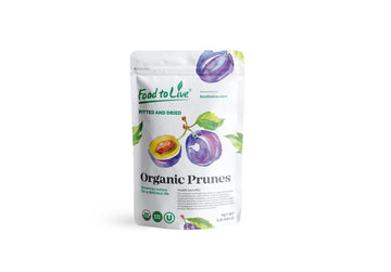 Food to Live Organic Pitted Prunes, 1 Pound - Dried California Plums, Non-GMO, Kosher, Unsulfured, Unsweetened, Bulk
