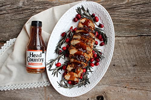 Head Country Bar-B-Q Sauce, Apple Habanero | Gluten Free Bbq Sauce With No Allergens | Sweet Apple & Spicy Habanero Championship Barbecue Sauce For Chicken, Pulled Pork & Ribs | 20 Ounce, Pack Of 1