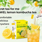 ?30 Sticks l Rawel Kombucha Tea Powdered Drink Mix Probiotics & Prebiotics - Sugar Free and Fat Free (Lemon)