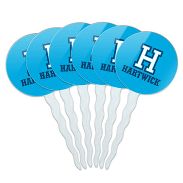 Hartwick College Secondary Logo Cupcake Picks Toppers Decoration Set of 6