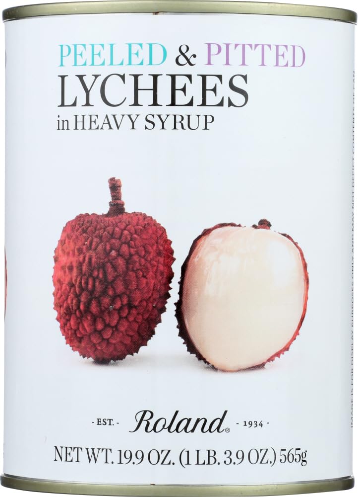 Roland Lychees, Whole in Heavy Syrup, 20 Ounce (Pack of 24)